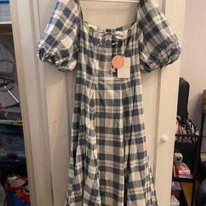 Selkie | The Tea Towel Day Dress in Blue Gingham NWT